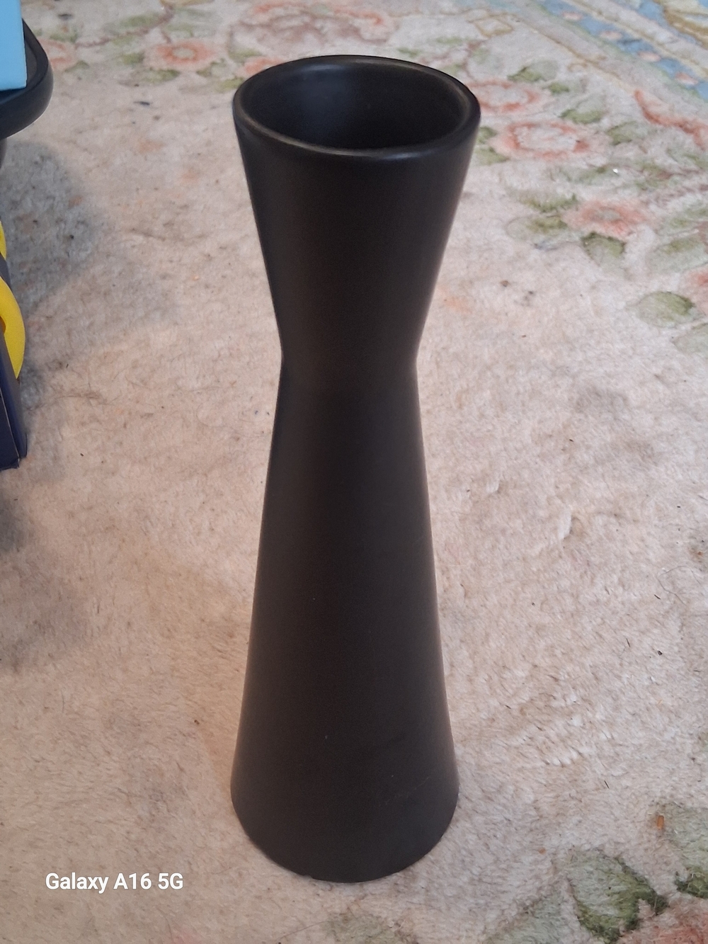 Black Ceramic Tapered Vase -